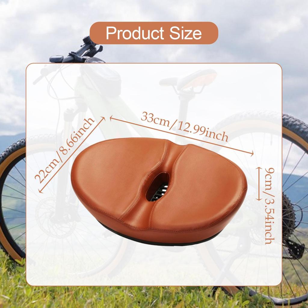 Подушка для велосипедного сиденья для мужчин и женщин Удобное ПУ Амортизирующее Утолщенное седло Без носа