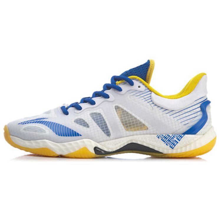 Li Ning 4th Generation Fabric TPU Shock Absorption Anti-Slip Wear-Resistant Lightweight Breathable Low-Top Badminton Shoes Men Shoes Cyan AYAR001-2