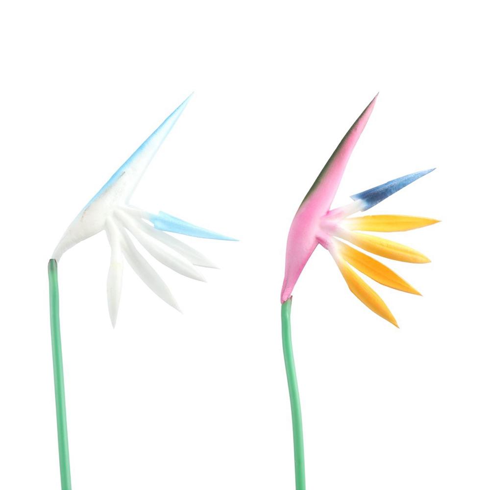 Nearly Wedding Home Decor Long Stem Silk Crane Latex Flowers Artificial Flowers Tropical Flowers