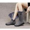 Women's 2025 New Winter Boots with Plush Midsole, Fashionable, Thick and Warm Snow Boots, Flat Bottomed,side Zipper Cotton Boots