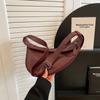 PU Zipper Bags for Women New Hot Sale Casual Fashion Shoulder Bag Solid Saddle Crossbody Bags Shoulder Bags Bandolier
