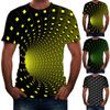 Fashion Men's 3D Printing Round Neck Short Sleeve Shirt Top Blouse