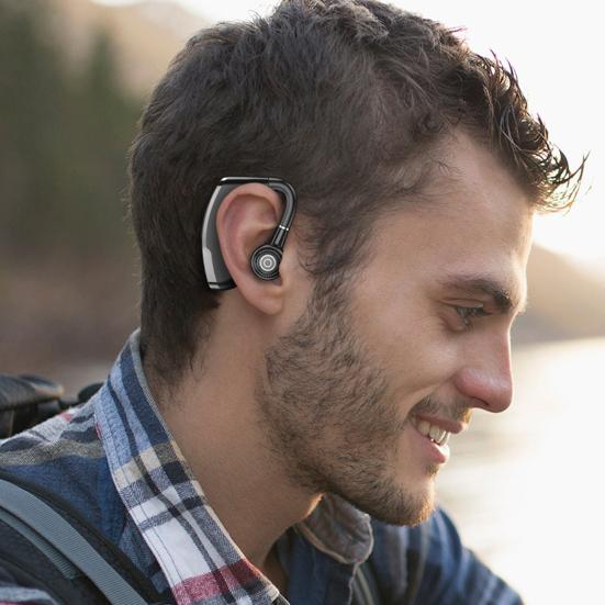 V10P Business Earphone Bluetooth-compatible V5.2 Wireless Touch Control Handsfree Headset