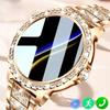 2025 Fashion Luxury Gold Women Smart Watch Heart Rate Blood Oxygen Sleep Monitoring Diamond Bracelet Bluetooth Call Smartwatch Ladies