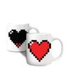 Thermal Mug with a Heat-reactive Mug Pixel Heart