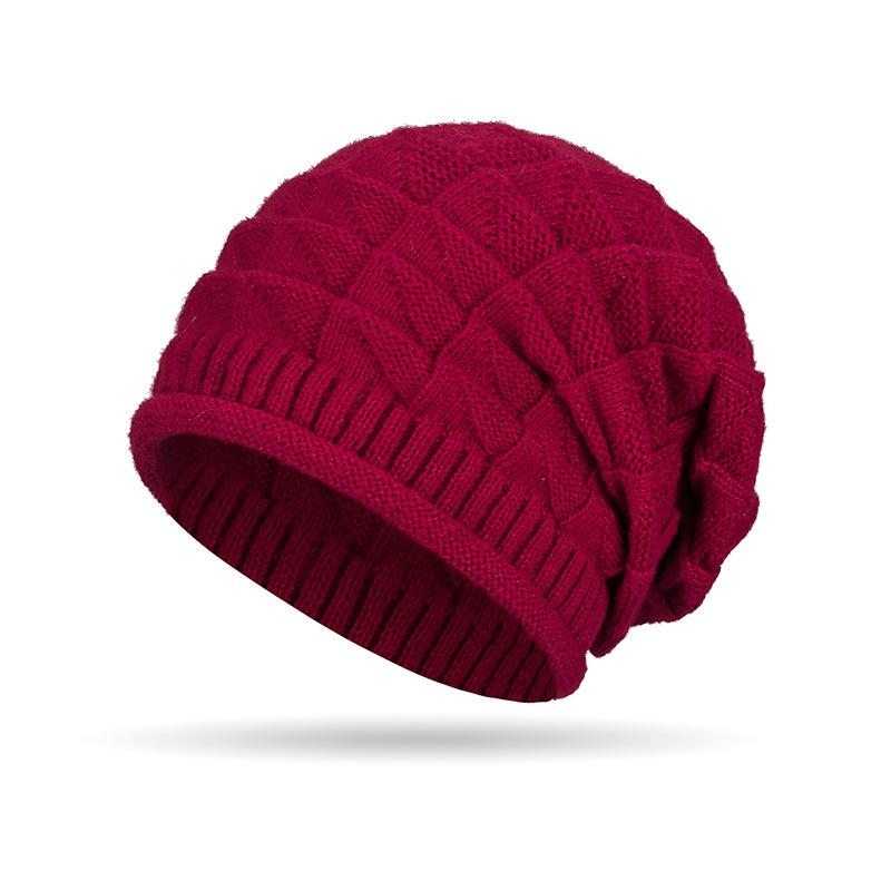 Street Pleated Pile Hat Long Stretch Woolen Hat Fashionable and Versatile Ear-protecting Cold Hat