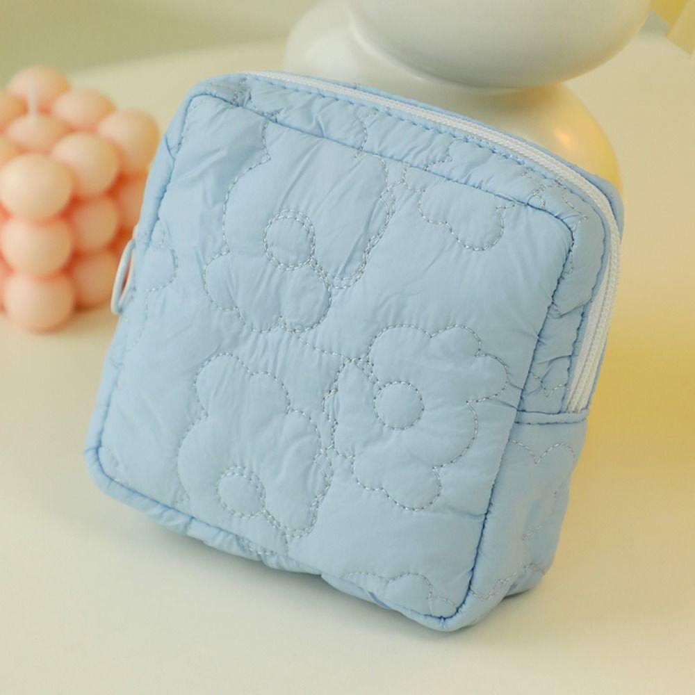 Polyester Cotton Period Bag Square Sanitary Napkin Storage Pouch Fashion Makeup Bags  Travel