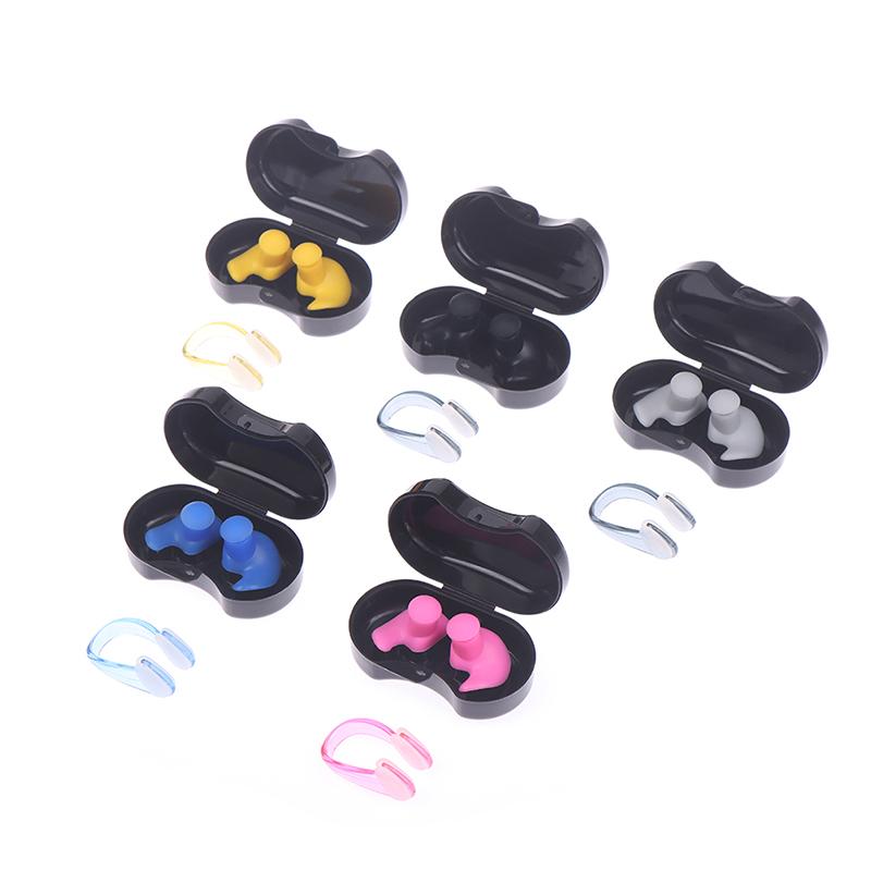 Summer Swimming Earplugs Nose Clip Silicone Waterproof  Diving Ear Plugs