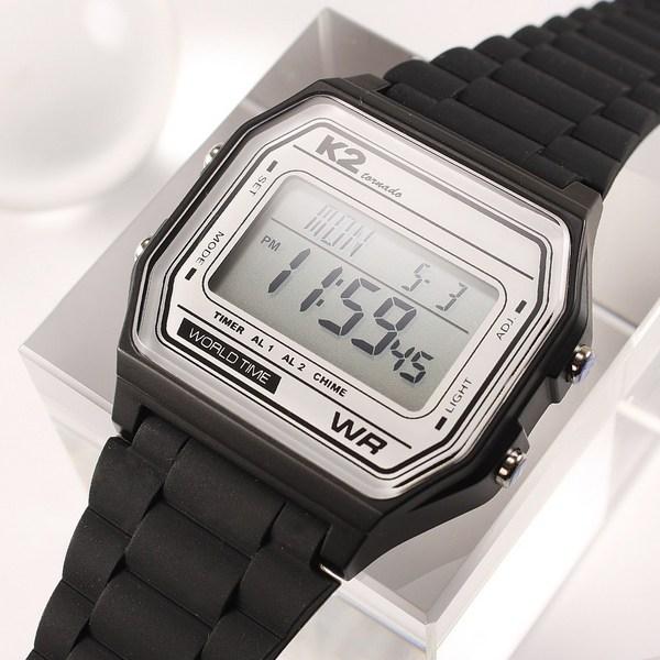 K2 Tornado World Time Common Men Women Vintage Electronic Watch K2-023