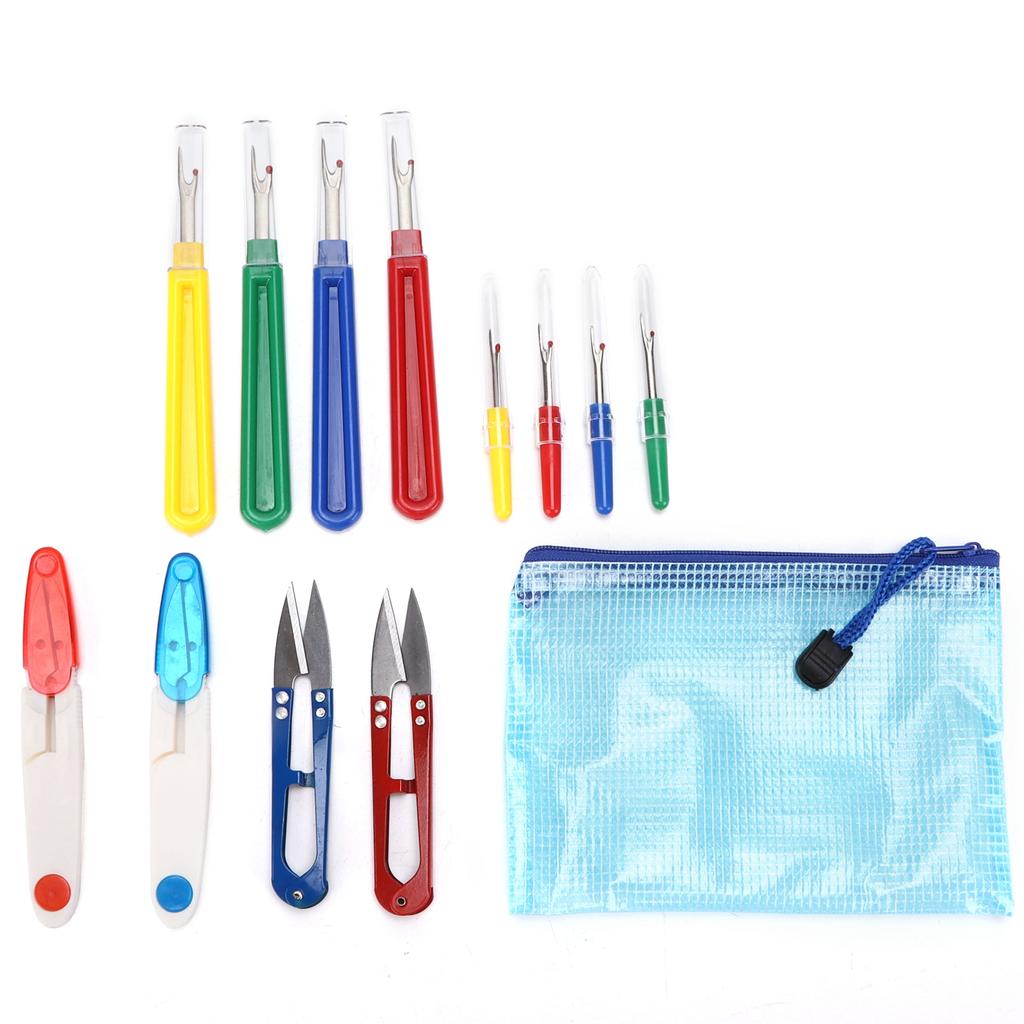 Seam Ripper Kit Portable DIY Colored Plastic Handle Stitch Remover for Sewing Threading Embroidery