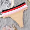 Sexy Women Cotton G String Thongs Low Waist Seamless Female Underpants Solid Color High Elasticity Underwear Lingere