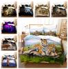 3D Tiger Bedding Set Forest Beast Down Duvet Cover 2/3 Piece Set for Boys and Youth Room Full Size Luxury Cover