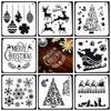 Layering Paper Card Wall Painting Scrapbooking Flower Template Embossing Christmas Hollow Stencils