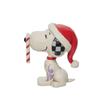 Enesco Jim Shore Peanuts Snoopy Glitter Candy Cane Mini Figure