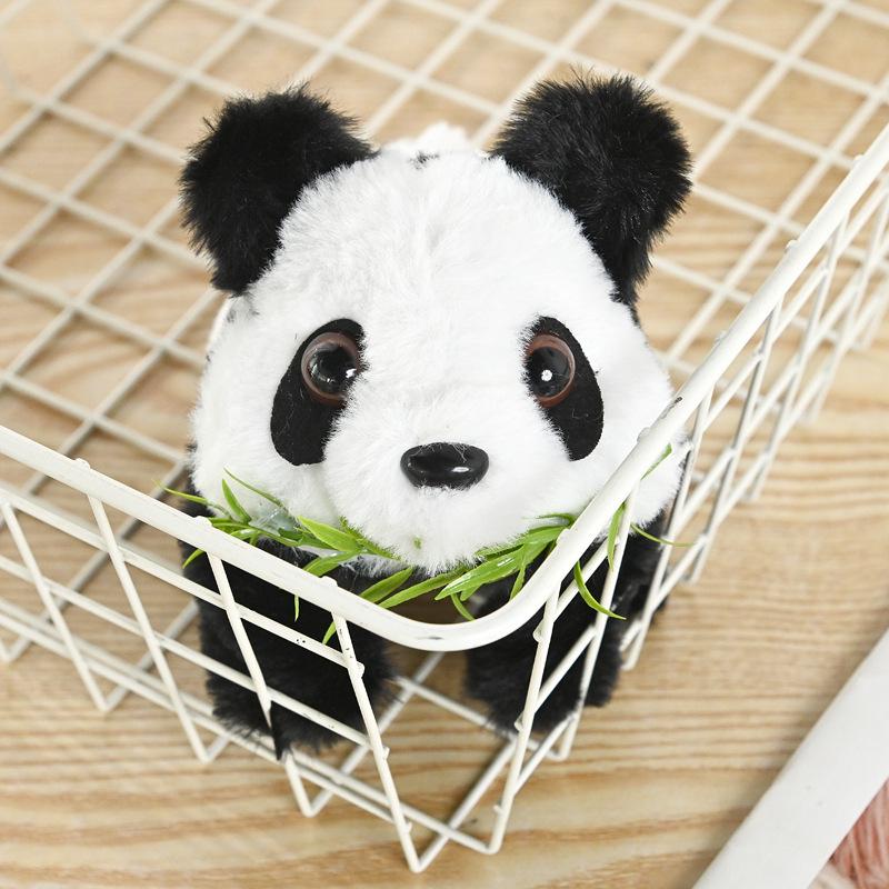 Electric Wagging Tail Plush Panda Toy for Children