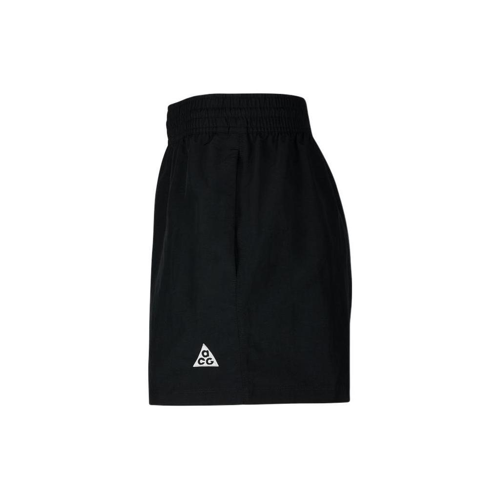 Nike ACG Solid Color Logo Print Elastic Waist Casual Shorts Women Shorts Black DH8351-010