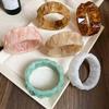 Irregular Acrylic Bangle Smudging Design Wide Bracelet Fashion Bohemian Bracelet Boho Style