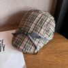 Cap Unique Checkered Women Fashion Beret With Breathable Fabric For Daily Use
