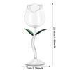 For Party Home Decor Juice Cocktail Champagne Glass Rose Flower Shape Red Wine Glass Goblet