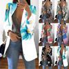 Women's Casual Fashion Print Lapel Long Sleeve Slim Fit Small Button Jacket