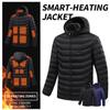 USB Electric Heated Coat Jacket Hooded Heating Vest Winter Thermal Warmer Men