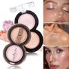 Combination Highlighter Powder Makeup Palette, Shimmer Glitter Highlighter Palette High Pigment Face Illuminator Makeup Gloss