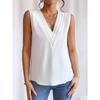 Women's Vest Summer Multi-Layered V-Neck Solid Colour Vest Women's Sleeveless Tops