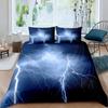 Thunder and Lightning Duvet Cover Set Cloud Natural Disaster Landscape Bedding Set for Kid Teen Adult Polyester Comforter Cover