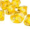 10Pcs Transparent Polyhedral D10 Multicolor Dice Game Party Pub Supplies Gift