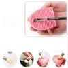 Newcomdigi Gant Nettoyage Maquillage Brosse Pinceau En Silicone - Rose