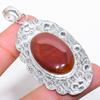 Ювелирный кулон ручной работы из стерлингового серебра 925 пробы с кровавым камнем 2,68 дюйма f7m74