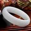 Natural White Chinese Jade Bangle Bracelet Charm Jewelry Accessories Lucky Amulet Gift for Women Girl