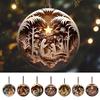 7 Pcs Christmas Nativity Scene Ornaments Acrylic Birth of Jesus Pendant Christmas Tree Hanging Decorations