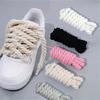 1pair Round Rope Shoelaces For Canvas Shoes, Skate Shoes, Sneakers Decoration