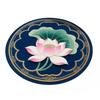 Yousheng Lotus Flower Floor Mat Round Living Room Rug Lotus Pattern Carpet with Non-Slip Backing for Home Office Bedroom Kitchen