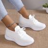 Thick Soled Tennis Shoes  New Women's Casual Sports Breathable Outdoor Walking Non Slip Solid Color Vulcanized Shoes Sneaker