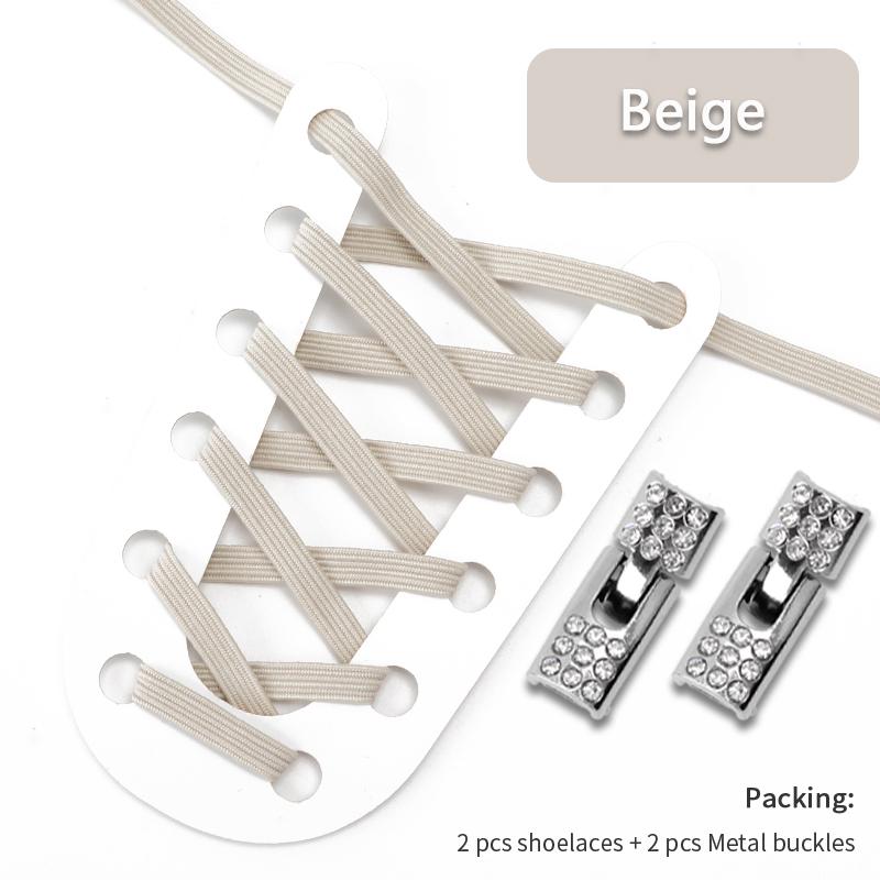 4Pcs Elastic Laces Sneakers Kids Adult No Tie Shoelace Cross Lock Shoelaces Without Ties 8MM Width Rubber Bands Shoes Accessorie NO.8