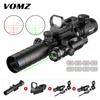 VOMZ 3-9X32 EG Tactical Optic Red Green Illuminated  Holographic Reflex 4 Reticle Red Green Dot 3In 1 Combo Hunting Scope