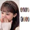 Braid Hair Hoop Toothed Non-slip Hairband Wig Fishbone Style Braided Headband Heat Resistant Wig