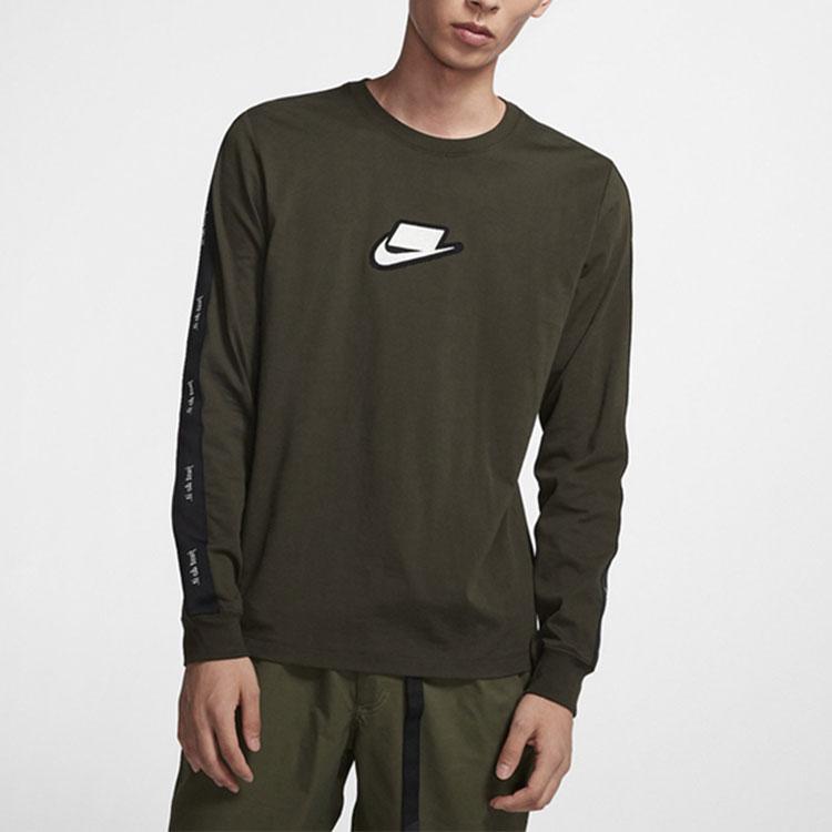 Nike Long Sleeve Pullover Crew Neck T-Shirt Men Tops Green CI6215-355
