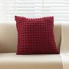 Cream Style Pillow Home Sofa Cushion Ins Simple Solid Color Elastic Puff Plaid Pillow Cover Bedside Cushion