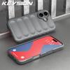 KEYSION Shockproof Matte Phone Case for iPhone 17 Pro Max 2025 Anti-skid Soft Silicone Phone Back Cover for iPhone 17 17 Air