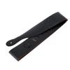 Guitar Leather Strap Black Hand Stitched Edge Adjustable Length Universal Bass Strap for Acoustic