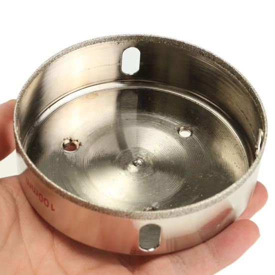 100mm Diamond Coated Drill Bit Hole Saw Cutter for Glass Tile Ceramic Marble