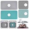 Drain Pad Reusable Quick Protective Drying Hollow Bar Silicone Kitchen Sink Anti-slip Dish Drain