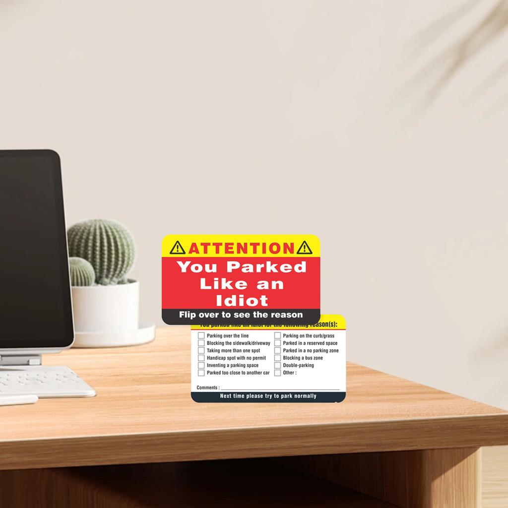 Bad Parking Card, Interesting Parking Label, Parking Card, You Look Like An Sample Parking