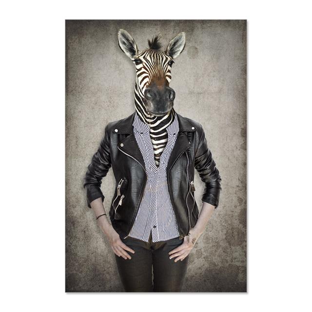 Human Body, Animal Head, Abstract Mural Seal, Giraffe, Painting, Scandinavian Poster, Decoration, Living Room Photo,