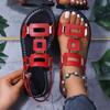 Fashion 2025 Summer New Roman Flats Sandals Women Simple Type Open Toe Beach Flat Sandals Fashion Comfortable Dress Shoes for Women