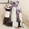 Panda Throw Pillow Long Pillow Bear Doll Plush Toy Doll Cute Girl Bed To Accompany You To Sleep Lazy Super Soft