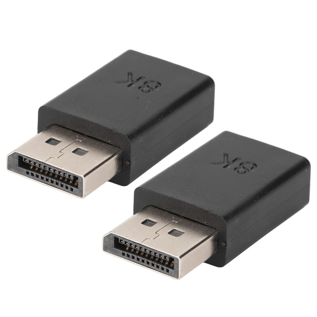 2Pcs DP Male To MINI DP Female Adapter High Resolution 8K 2 Modes Small Portable Lightweight